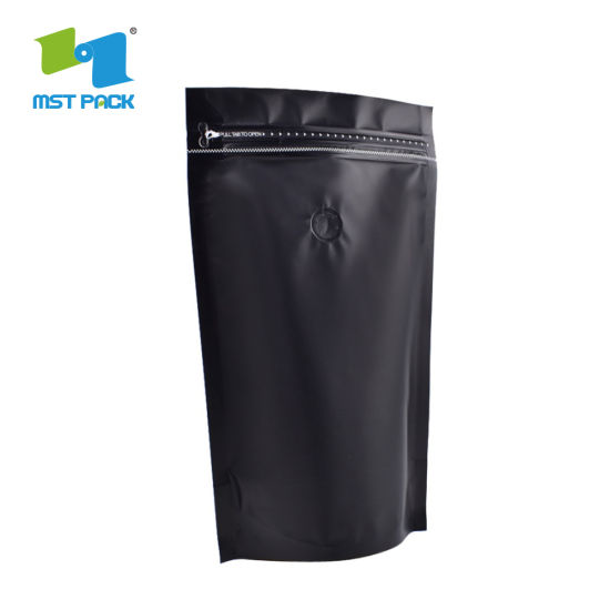 可回收平底铝箔热封可生物降解单向阀包装可堆肥塑料铝箔袋用于包装咖啡