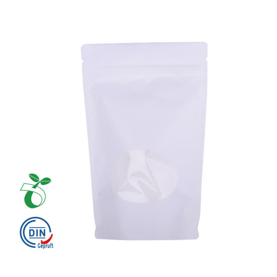 中国环保玉米淀粉基拉链包装可氧化可堆肥Biodagradable牛皮纸茶咖啡袋